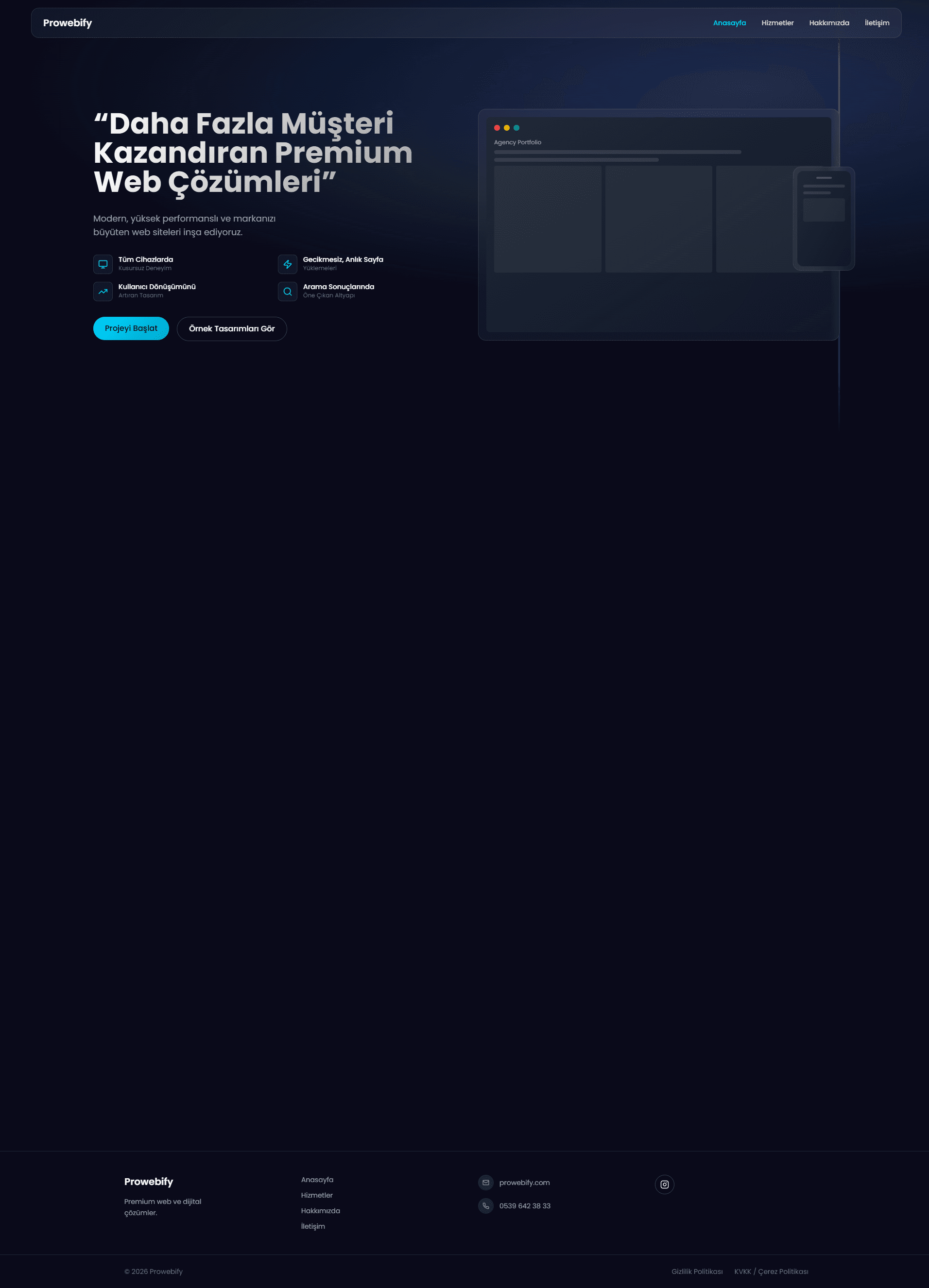 Ana Sayfa - Hero Section