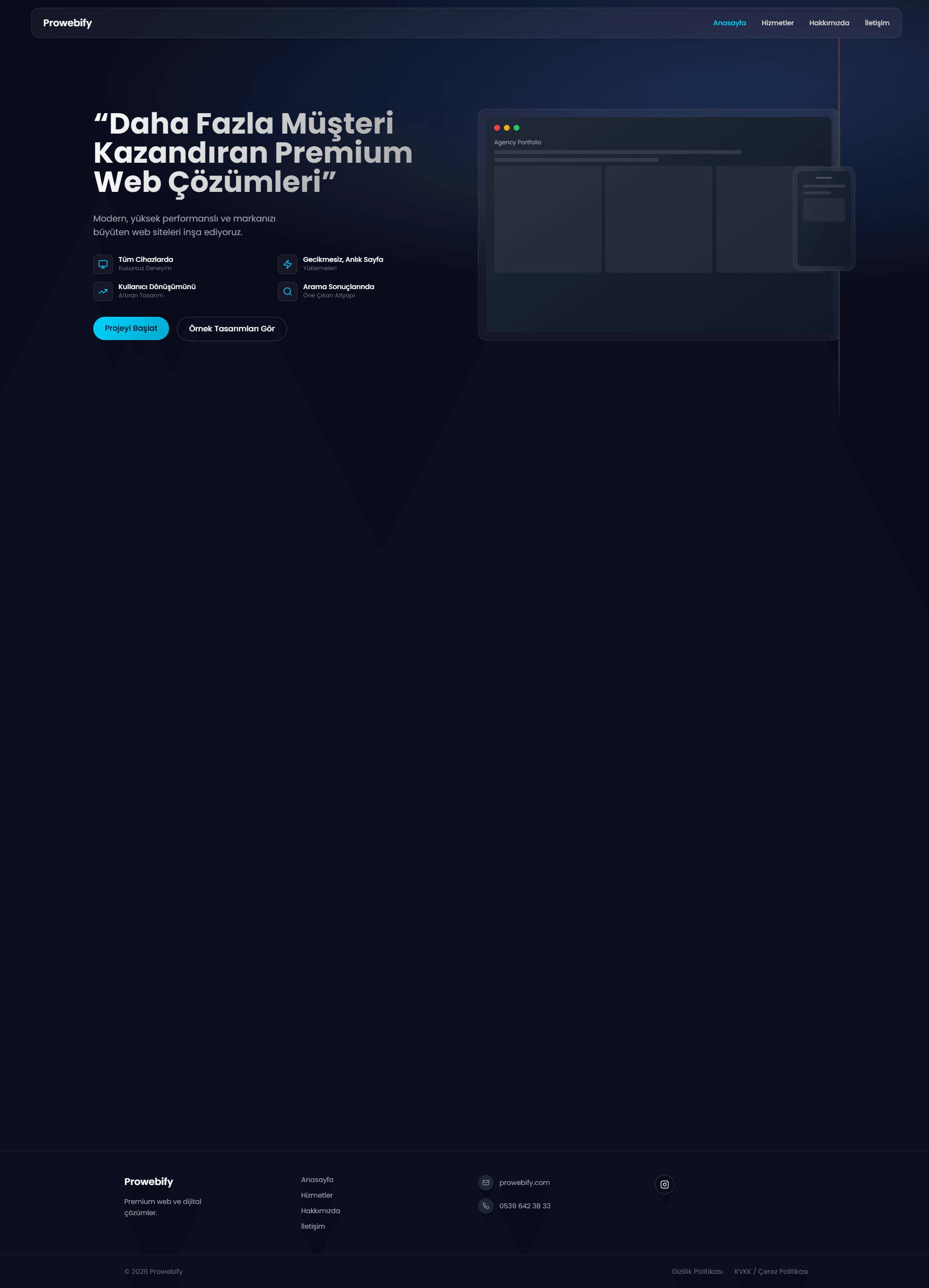 Premium Ajans Tanıtım Sitesi