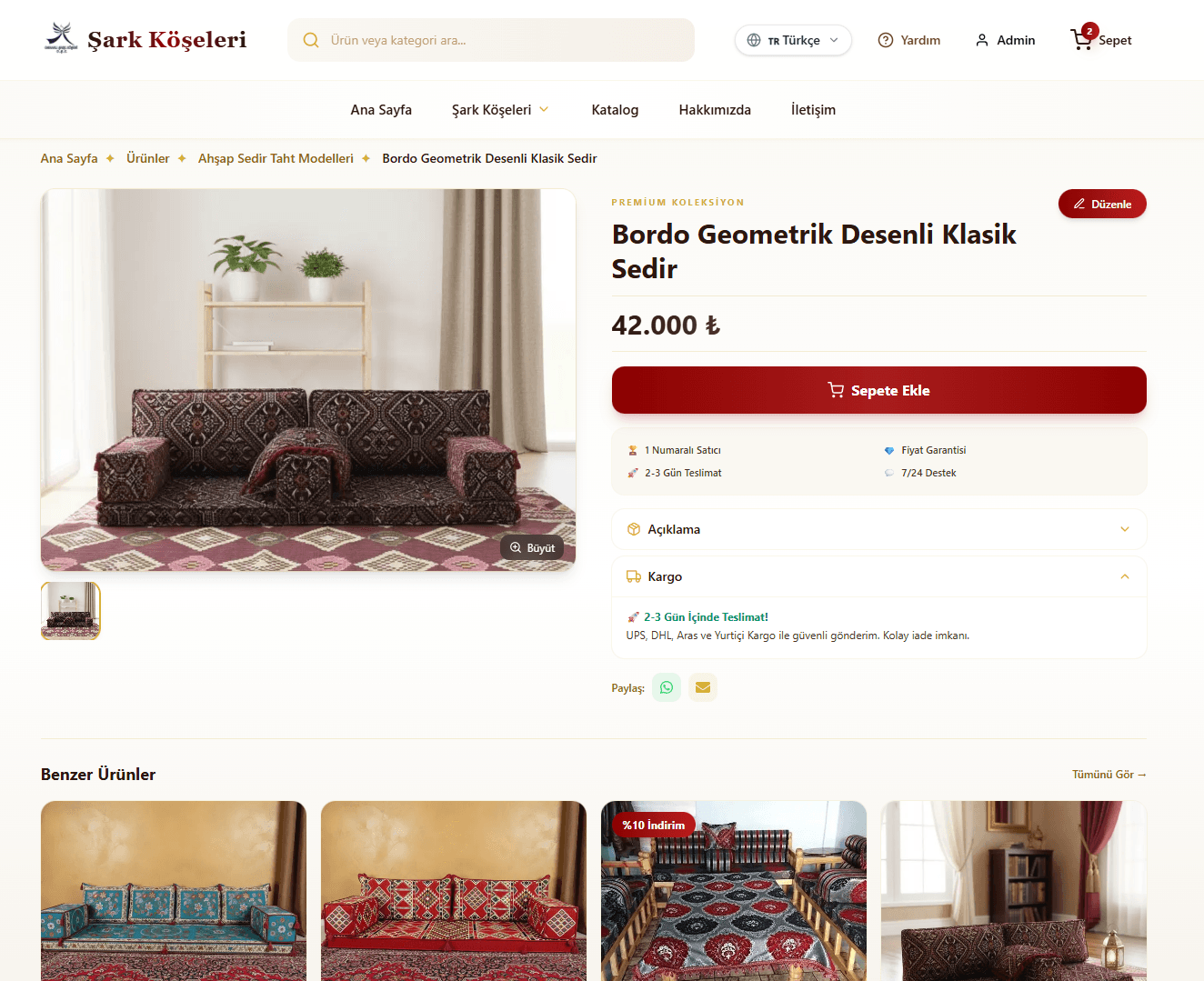 Şark Köşesi Detay